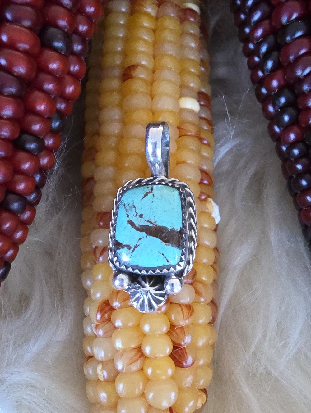 Gorgeous NWOT Native American Navajo Mine #8 Turquoise Pendant 🩵🎁🤎